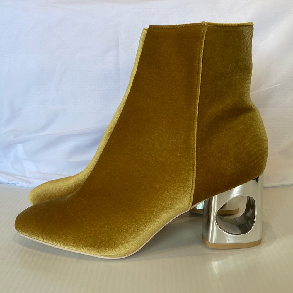 Gold Velvet Groovy Booties